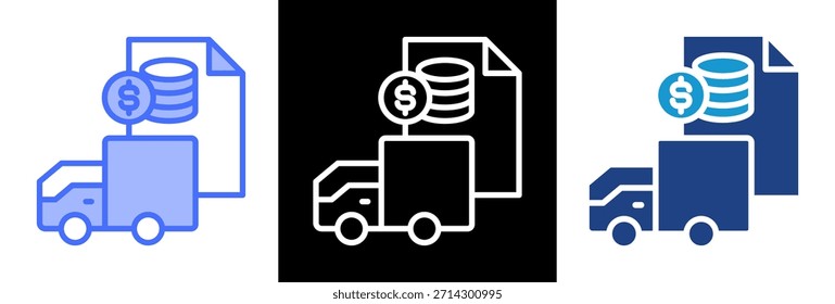 Tarifas de carga Icon triplestyle Ilustración vectorial