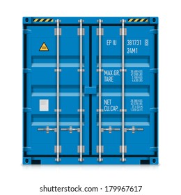 Freight shipping, cargo container. Vector.