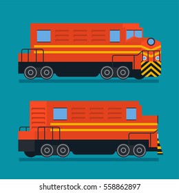 Freight train. Cargo transportation logistic rail road vector icon