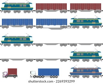 Equipo de camión de contenedores de trenes de carga