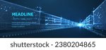 Freight train with containers on blue. Intermodal transport, freight logistics, global export, logistic infrastructure, railway departure, traffic concept, factory shipping, delivery commercial.