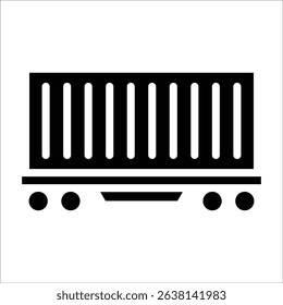 Freight Train Icon Element For Design