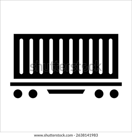 Freight Train Icon Element For Design