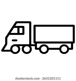 Freight train icon on white background vector
Vector line icon logistics