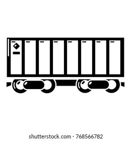 Freight train icon. Simple illustration of freight train vector icon for web