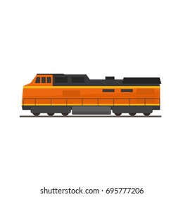 Freight train or locomotive icon. Vector illustration isolated on white background