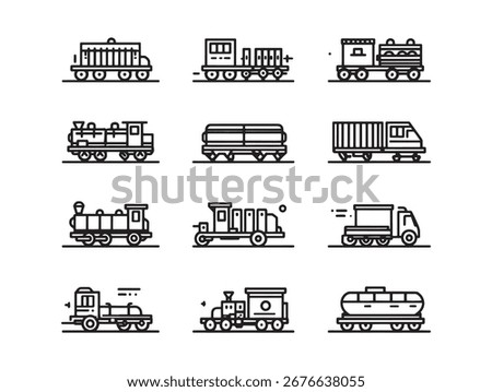 Freight train ultra minimalist line art design