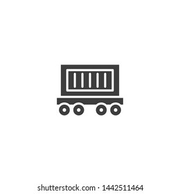 Freight Train vector glyph style icon