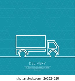 Freight transport. Concept delivery service. 