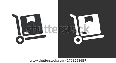 Freight Transport icon. Solid glyph series icon