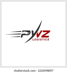 emblema de concepto del logotipo de transporte de mercancías