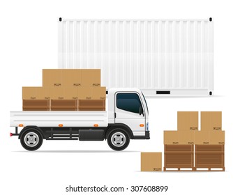 freight transportation concept vector illustration isolated on white background