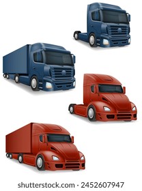freight truck car delivery cargo anl big vector illustration isolated on white background