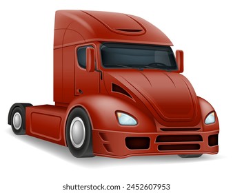 freight truck car delivery cargo anl big vector illustration isolated on white background