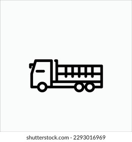 icono del camión de carga, icono aislado en fondo claro, perfecto para sitio web, blog, logotipo, diseño gráfico, medios sociales, interfaz de usuario, aplicación móvil