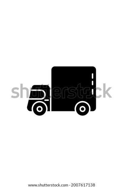 freight truck vector,\
solid icon style