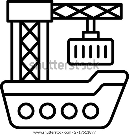 Freight vector icon. Can be used for printing, mobile and web applications.