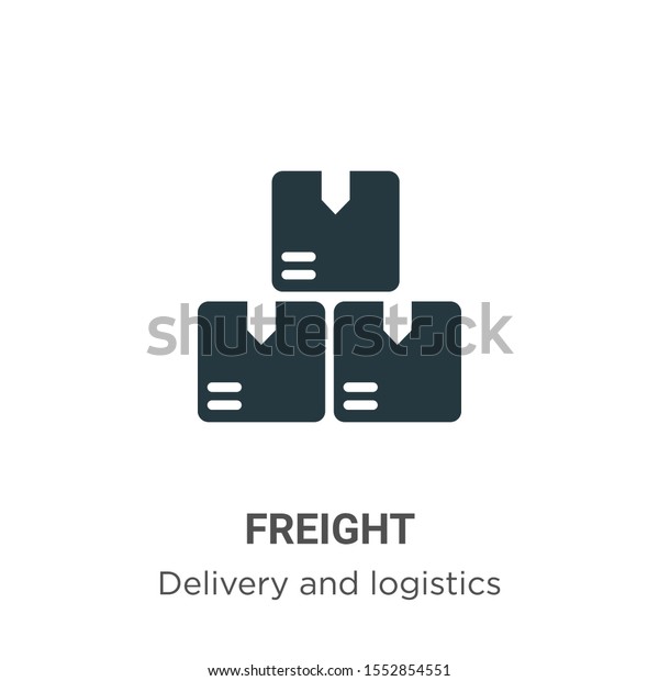 Freight vector icon on white\
background. Flat vector freight icon symbol sign from modern\
delivery and logistics collection for mobile concept and web apps\
design.