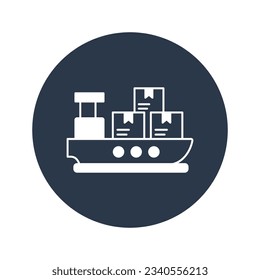 Freight Vector Icon with trendy background colors that can easily edit or modify

