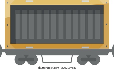 Freight wagon icon. Cargo railway transport symbol