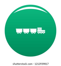 freight wagons icon. Simple illustration of freight wagons vector icon for any design green