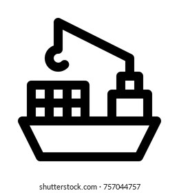 freighter icon on isolated background