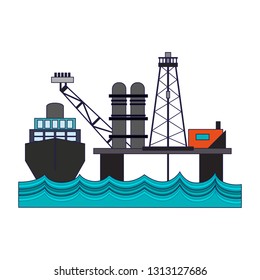 freighter ship with container in the sea