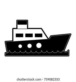 Freigther boat ship icon vector illustration graphic design