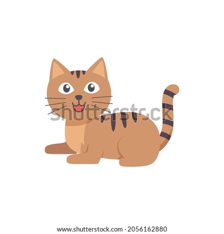  freindly pet cat vector illustration design eps.10