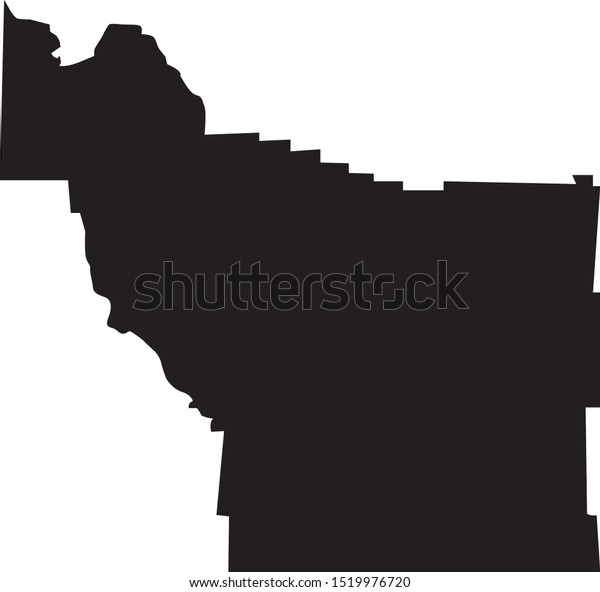 Fremont County Map Wyoming State Stock Vector Royalty Free