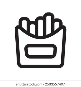 frenc fries icon in vector shape