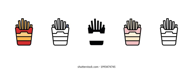 frenc fries vector type icon