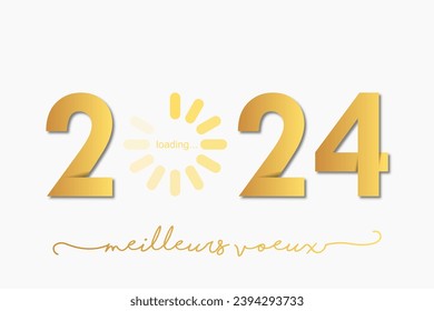 french 2024 - happy new year - best wishes 2024 background