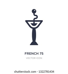 french 75 icon on white background. Simple element illustration from Drinks concept. french 75 sign icon symbol design.