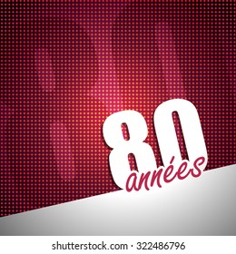french "80s years" tilted pink