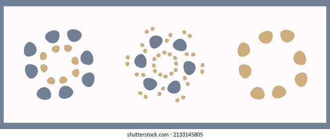 French abstract linen motif set. Tonal farmhouse cottage style illustration. Simple vintage rustic fabric textile effect. Primitive modern shabby chic kitchen cloth design group. 
