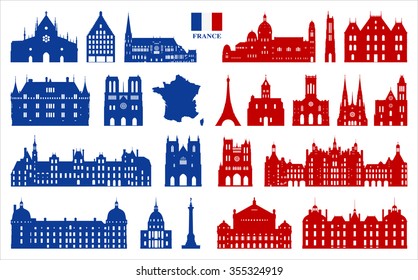  French Architecture and symbols of France.