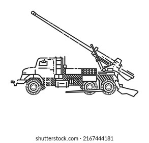 French army CAESAR self-propelled howitzer truck
