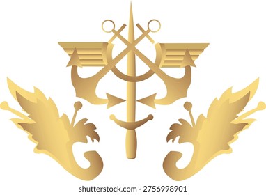 French Army insignia: Army Quartermaster Corps - anchor