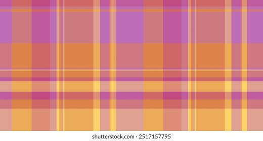 French background tartan pattern, international plaid check vector. Dimensional seamless fabric texture textile in red and orange colors.