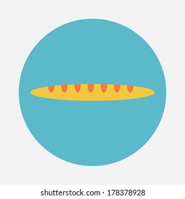 French baguette bread icon