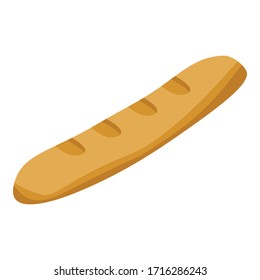 French baguette icon. Isometric of french baguette vector icon for web design isolated on white background