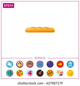 French baguette vector icon