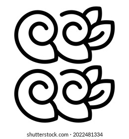 French bakery icon outline vector. Sweet cake. Store shop