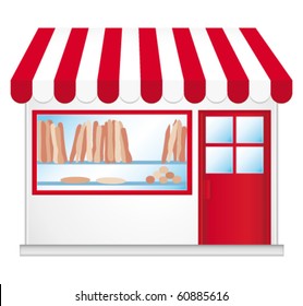 French bakery. Vector illustration.