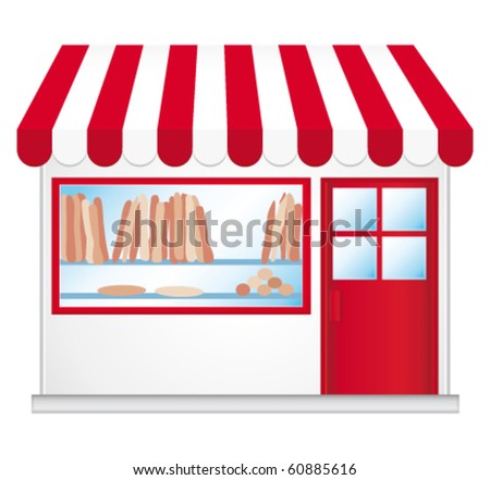 French bakery. Vector illustration.