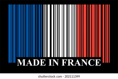 French barcode flag, vector