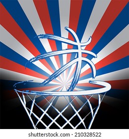 French basket ball, vector 