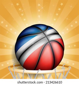 French basket ball, vector 