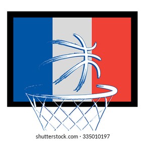 French basket ball, vector 